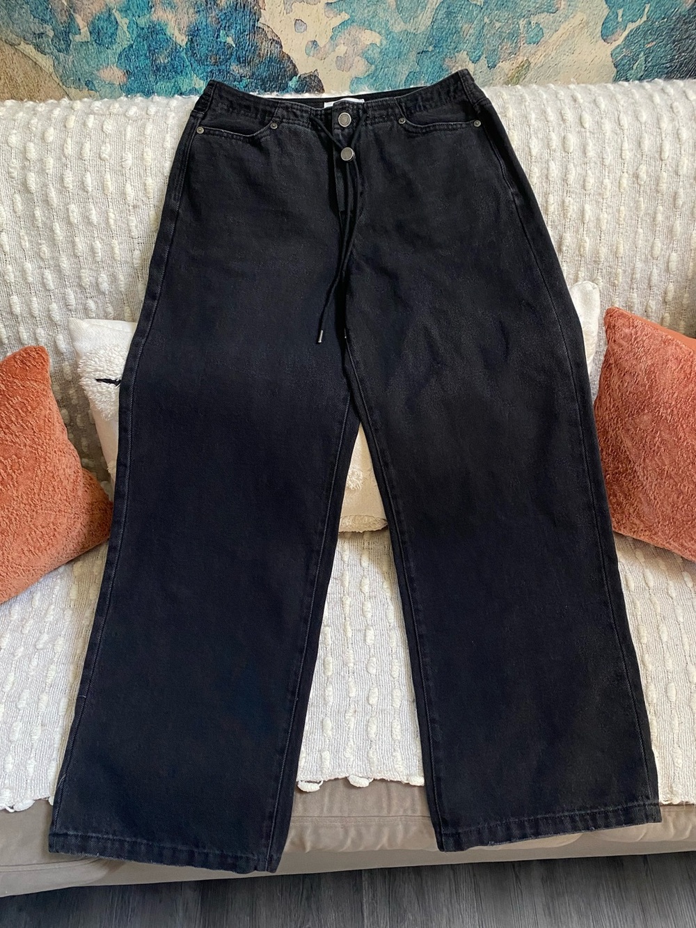 {Habitual} Wide Legged Drawstring Jeans